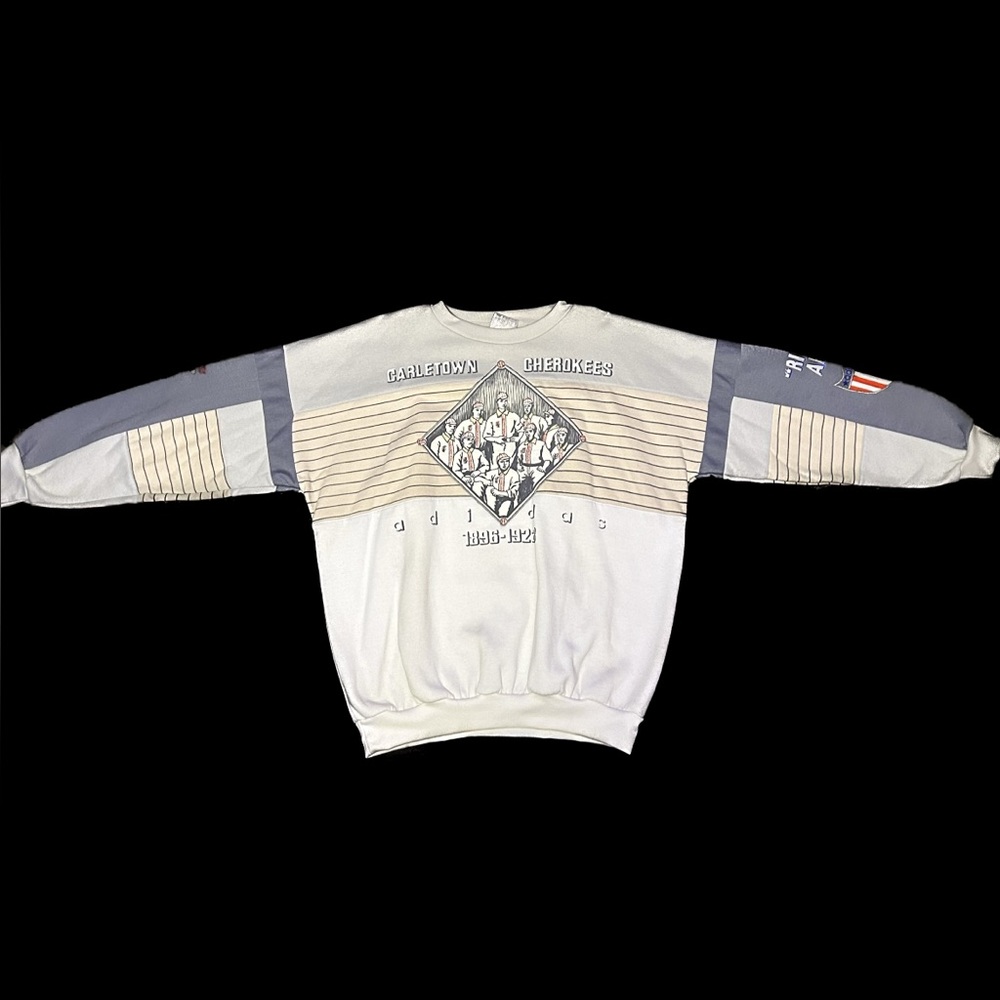 80’s Adidas Carletown Cherokees Rifle Arm Baseball
Embroidered Sweatshirt.
